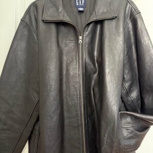 GAP Men's Black Leather Jacket